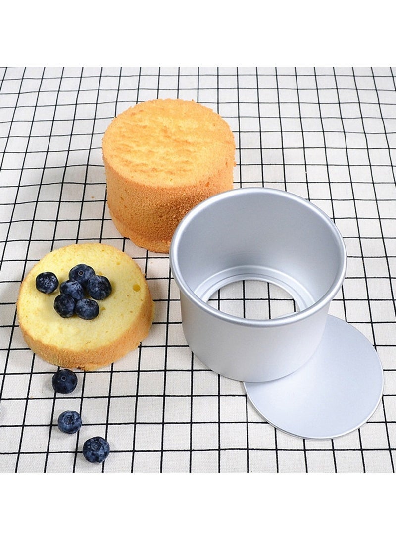 5pcs Non-Stick 2-Inch Round Mini Cake Pan with Removable Bottom - Perfect for Cheesecakes, Bread, Pizza, Chiffon, and Fondant - DIY Cooking Tool - Image 4
